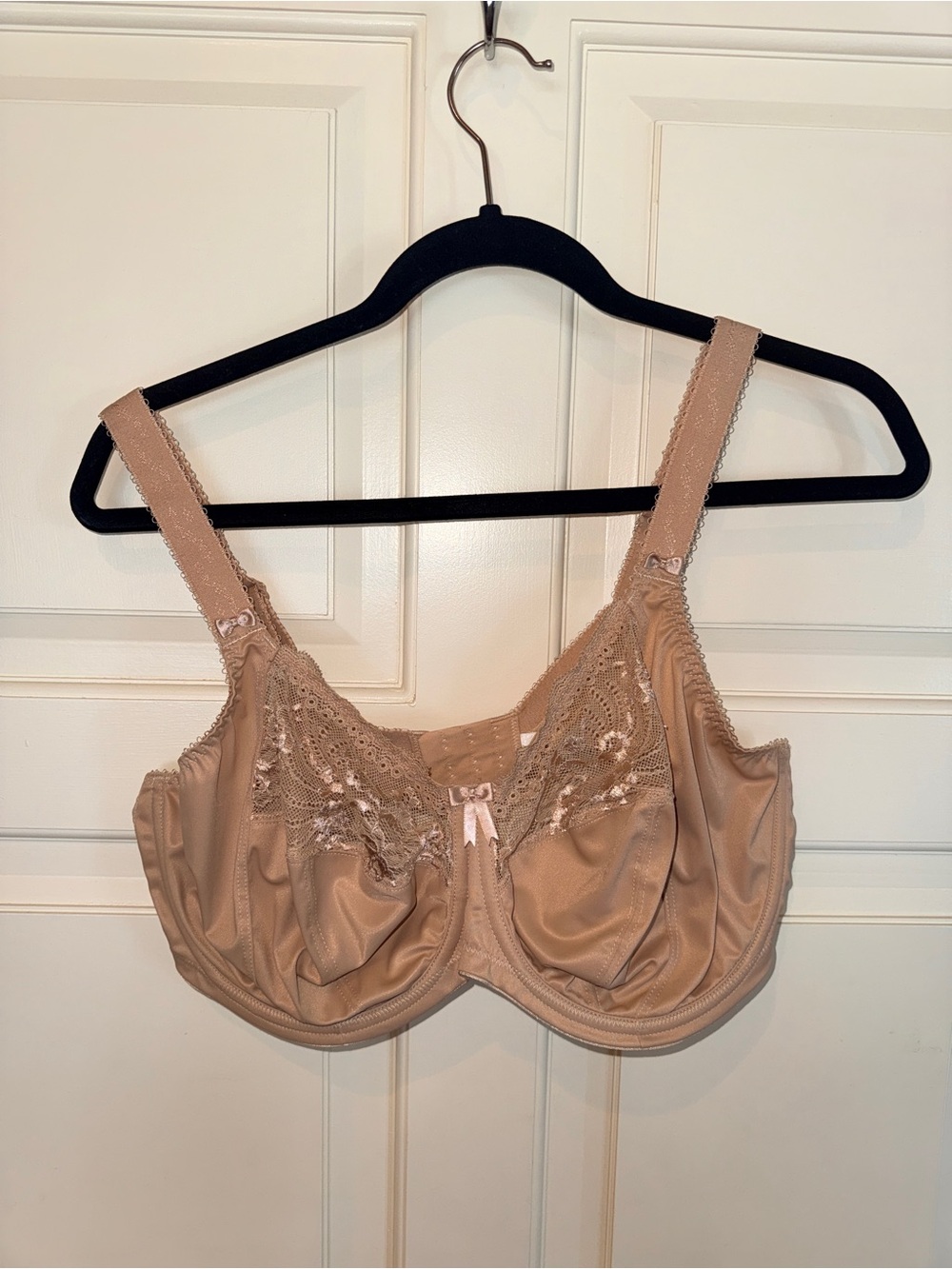 Full Coverage Lace-Trim Bra in Nude 36 J